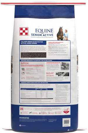 Purina equine active senior horse feed nutrition information