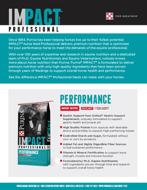 Purina impact Professional Performance Label