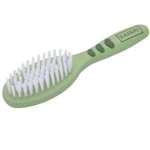 Bristle brush for cats with a plastic handle