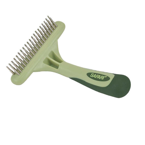 Safari Double Row Undercoat Rake with Rotating Teeth