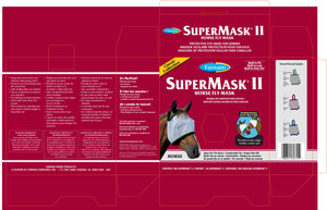 Farnam Super Mask II Horse Fly Mask without Ears Label