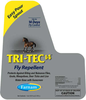 Farnam Tri tec Fly Repellent Label