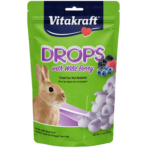 VitaKraft Rabbit Treats Drops- Wild Berry yogurt
