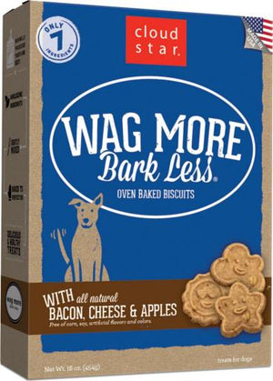 Cloud star Wag More Bark Less Bacon, Cheese, and Apple Oven Baked Dog Treats