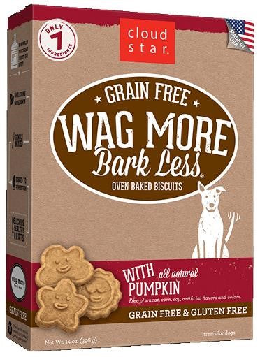 Cloud star Wag More Bark Less Pumpkin Dog Treats Oven Baked Grain Free Dog Treats