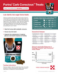 Purina Carb Conscious Horse Treats Label