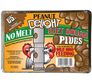 C and S Peanut Delight No Melt Suet Dough Plugs