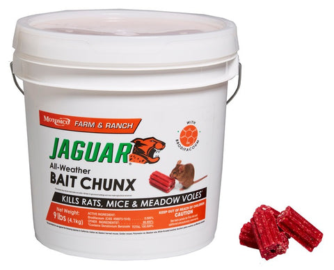 Motomco Jaguar bait chunx- 9 pound pail