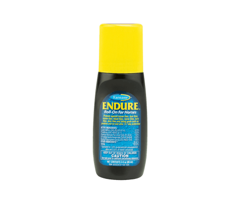 Farnam Endure Sweat Resistant Horse Fly Spray in a spray bottle, designed for fly control and sweat resistance on horses.
